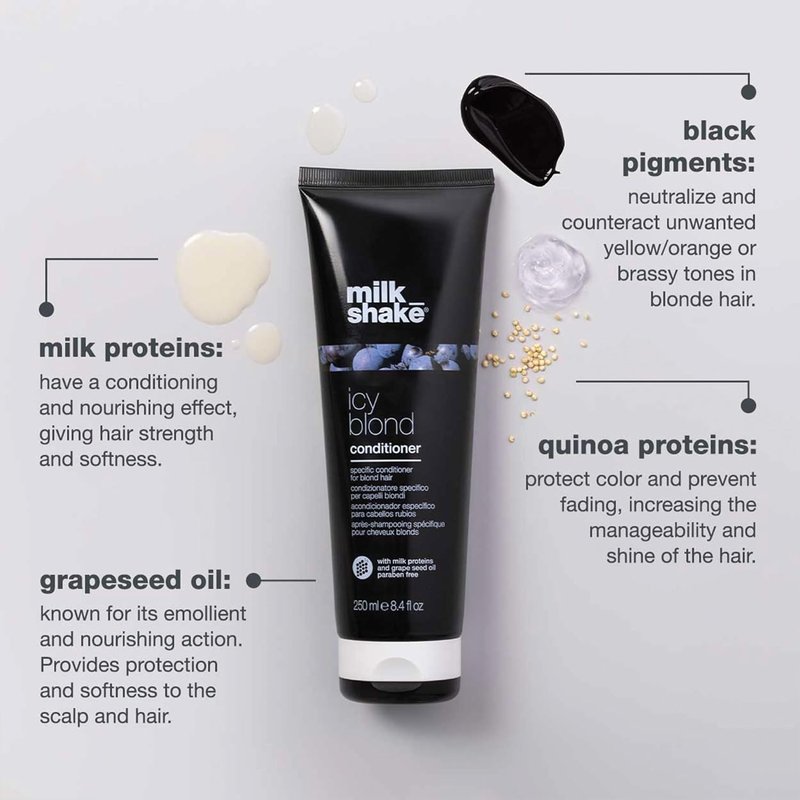 Icy Blond Conditioner - Award-Winning Toning Formula with Black Pigment | Hydrates & Brightens Platinum Blonde Hair