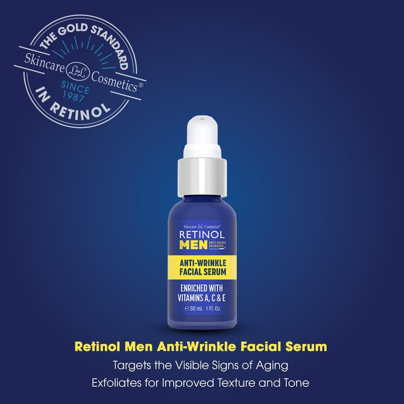LIVAURA Retinol Men’s Face Serum – Anti Aging Serum for Face, Brightening Serums for Dark Spots & Glow, Hydrating Hyaluronic Acid, Skin Care for Wrinkles & Even Tone, Best Facial Serums