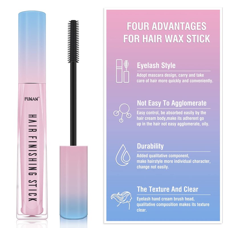 SUOFEIYA Hair Finishing Stick, Flyaway Feel Stick Hair, Small Broken Hairs Finishing Cream, Non-Greasy and Non-Sticky (2 Pack)