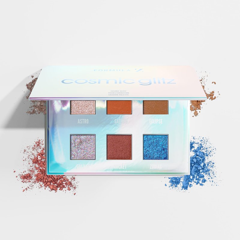 Formula Z Shadow Palette - Eye Shadow Palette Makeup with Glitter Eyeshadow - Longwearing, Richly Pigmented, Universal Shades - Cosmic Glitz - 1 Pc