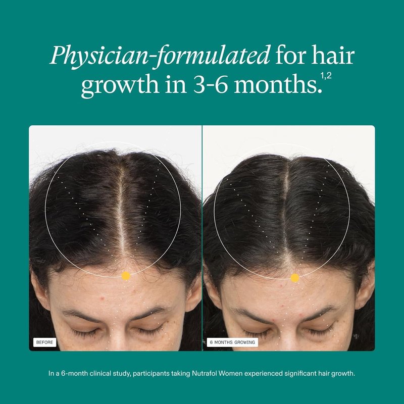 Nutrafol Women's Hair Growth Supplements - Clinically Tested for Thicker, Stronger Hair | 1 Month Supply, Ages 18-44