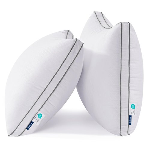 Bedsure King Pillows Set of 2 - Fluffy Bed Pillows for Sleeping, Hotel Quality, Diamond Quilted Design, Gusseted Supportive Down Alternative Filling for Back, Stomach, Side Sleepers