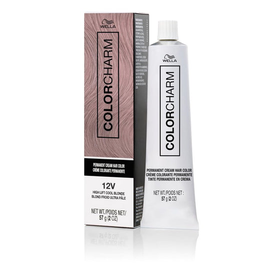 COLORCHARM Permanent Cream Hair Color, 12V High Lift Cool Blonde, 2 oz.