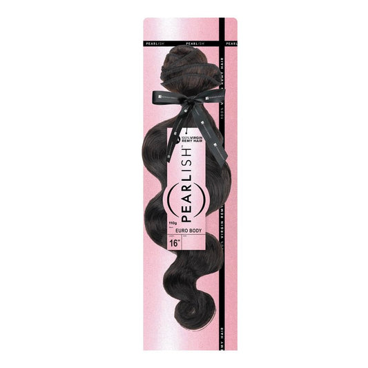 Sensationnel Pearlish bundle human hair - euro body deep pearl conditioned 15a soft remy beauty supply sew in or glue on bundles (10 Inch, NATURAL/BLACK)