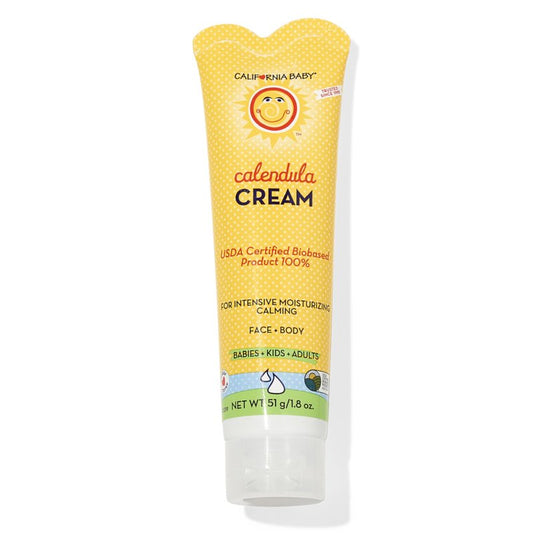 California Baby Calendula Cream | 100% Plant-Based Moisturizer | Lavender Baby Lotion | Face Moisturizer For Dry Skin | Hypoallergenic | 4 oz / 113g