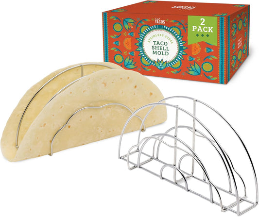 Skiennix Taco Shell Molder & Maker - Stainless Steel Reusable Tool for Oven & Air Fryer | 6-8 Inch