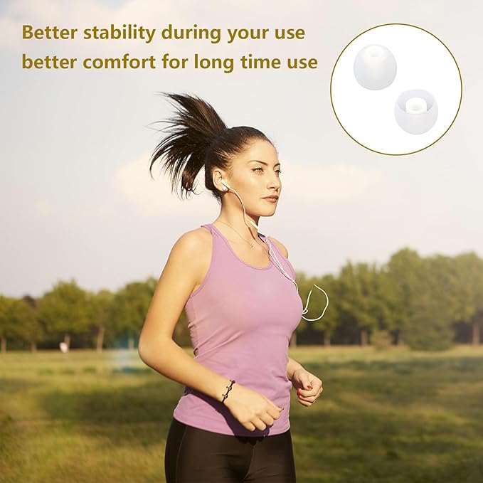 MMYQXI Earbud Replacement Tips Silicone Earbud Tips Fit for in-Ear Headphones (Inner Hole 3.8mm -5.1mm) Ear Tips 9 Pairs