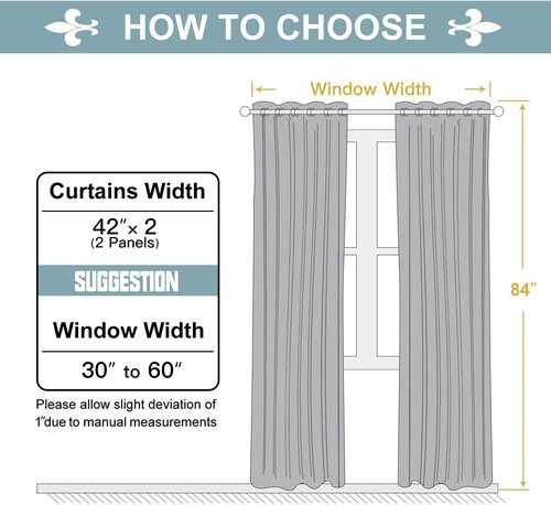 ChrisDowa Grommet Blackout Curtains - Thermal Insulated Room Darkening Panels (Brown, 42W x 84L)
