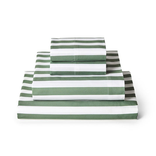 Mellanni Full Sheets Set - 4 PC Iconic Collection Bedding - Hotel Luxury, Extra Soft, Cooling Bed Sheets - Wrinkle, Fade, Stain Resistant (Full, Oxford Stripe Sage)