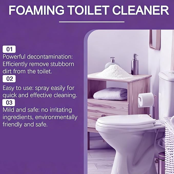 Upgrade Toilet Bowl Cleaner, for Sparkling Clean, Touch Free Foaming Cleaning Powder (4pcs)