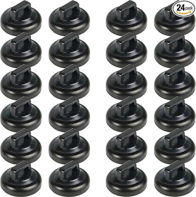 CNHABAGU Magnetic Zip Tie Mounts Magnet Cable Tie Mount Clips Base Automotive Wire Cable Management Wire Clips Management for Car Boat Trailer Marine Office Electrical Wiring (Black 24 Pcs)