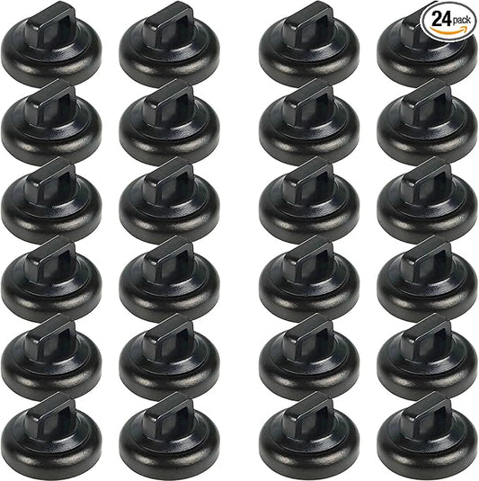 CNHABAGU Magnetic Zip Tie Mounts Magnet Cable Tie Mount Clips Base Automotive Wire Cable Management Wire Clips Management for Car Boat Trailer Marine Office Electrical Wiring (Black 24 Pcs)