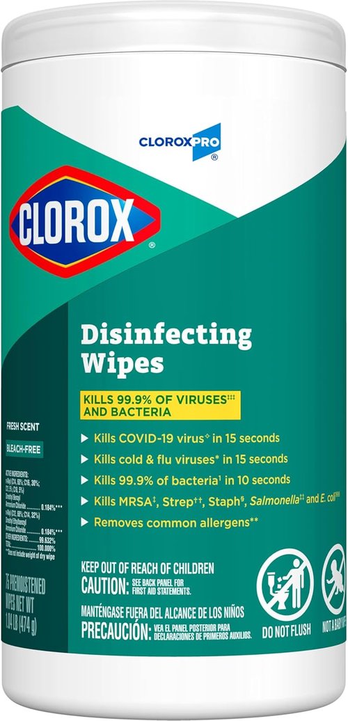 CloroxPro Disinfecting Wipes - Fresh Scent, 75 Count | Powerful Germ Protection