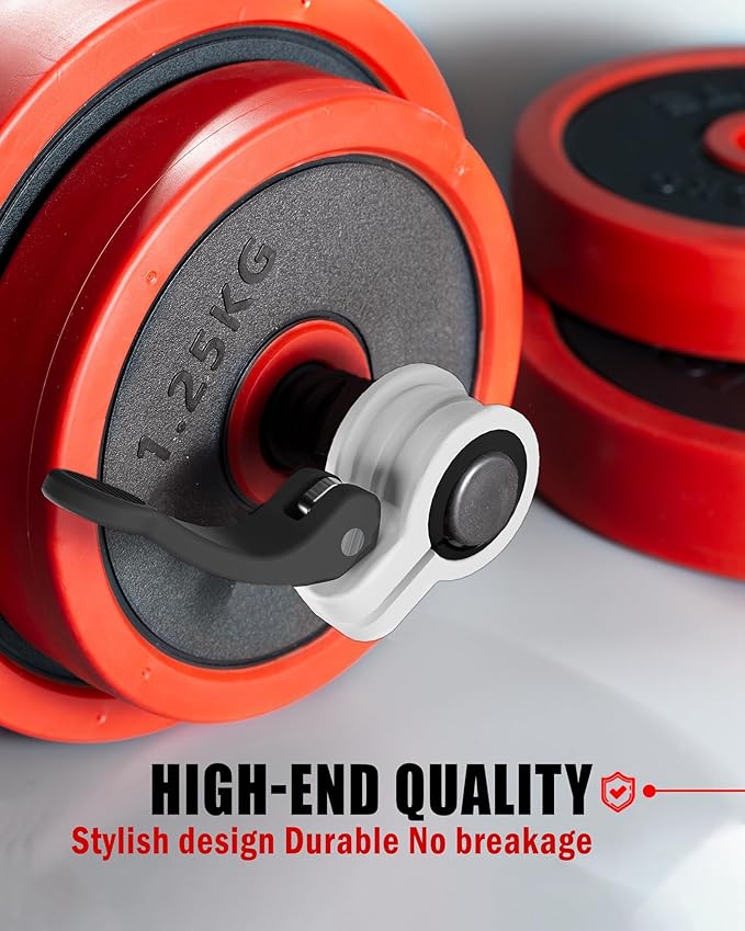 ZY-HUAN Narrow Barbell Clips 2.5cm Width for Olympic Bars, 0.9-1.18inch Adjustable Weight Clamps, Quick Release Locking Collars for Weightlifting