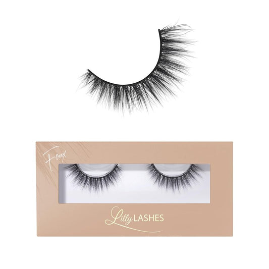 Lilly Lashes Everyday Bare it All Natural Lashes, Faux Mink Natural Eyelashes, False Eyelashes Everyday Use, Cat Eye Lashes, Individual Lashes Reusable up to 20x, No Lash Glue Included (13mm)