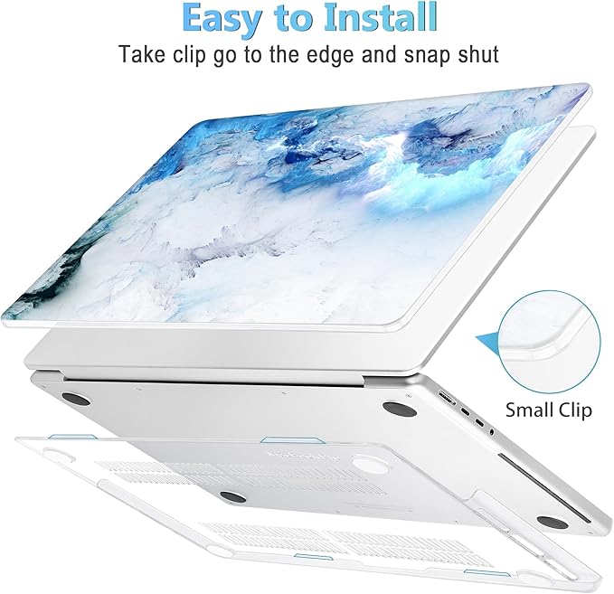 Mektron Case for 2026 M5 MacBook Pro 16 inch A3429 A3428 M4 A3403 A3186 M3 A2991 M2 A2780 M1 A2485 (2021-2025) Pro/Max with Liquid Retina XDR, Hard Shell Plastic Laptop Cover, Cloud & Lightning