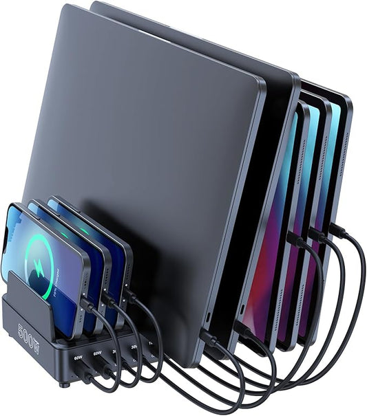 chipofy 500W Charging Station for Multiple Devices with Stand