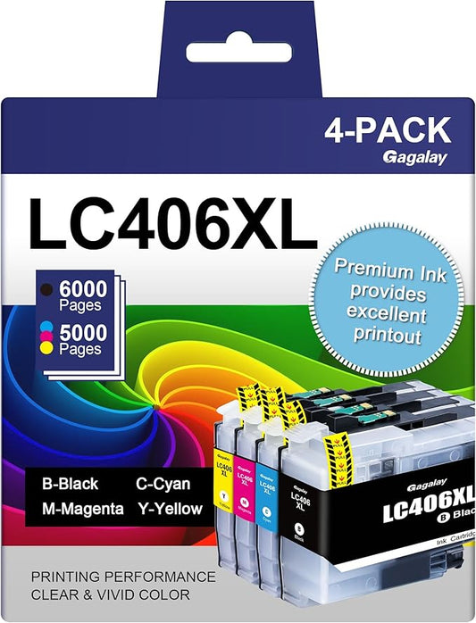 Gagalay Ink Cartridges for Brother Printer Replacement for Brother Ink Cartridges Work for MFC-J4335DW MFC-J5855DW MFC-J6555DW Printers, X-Large Capacity, Black Color