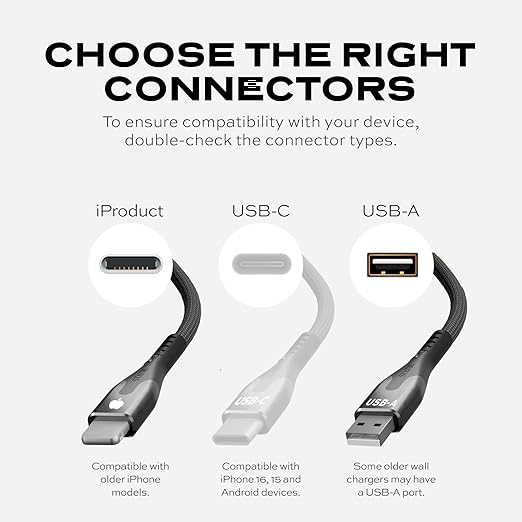 Statik MagStack USB A to iPhone Cable MFi Certified, Clutter-Free Magnetic Charging Cable, Anti-Tangle Phone Charger Cord, 12W, Compatible with iPhone & iPad, 3FT