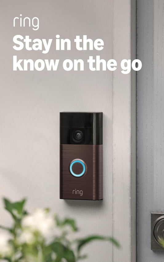 Ring - Battery Doorbell | Home Security with Live View, Two-Way Talk & Motion Alerts - Satin Nickel