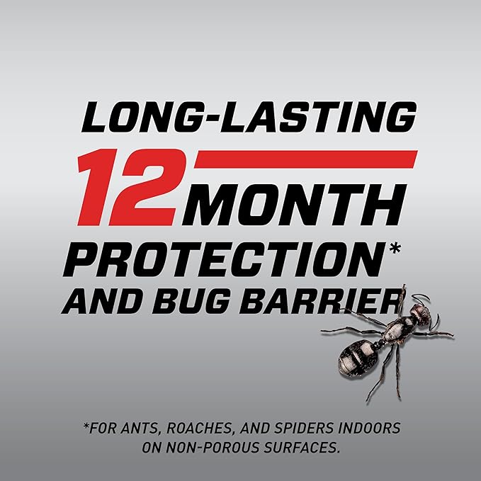 Ortho Home Defense Max Indoor Insect Barrier Refill, Kills Ants, Roaches, Spiders, Fleas and Ticks, 1 gal.