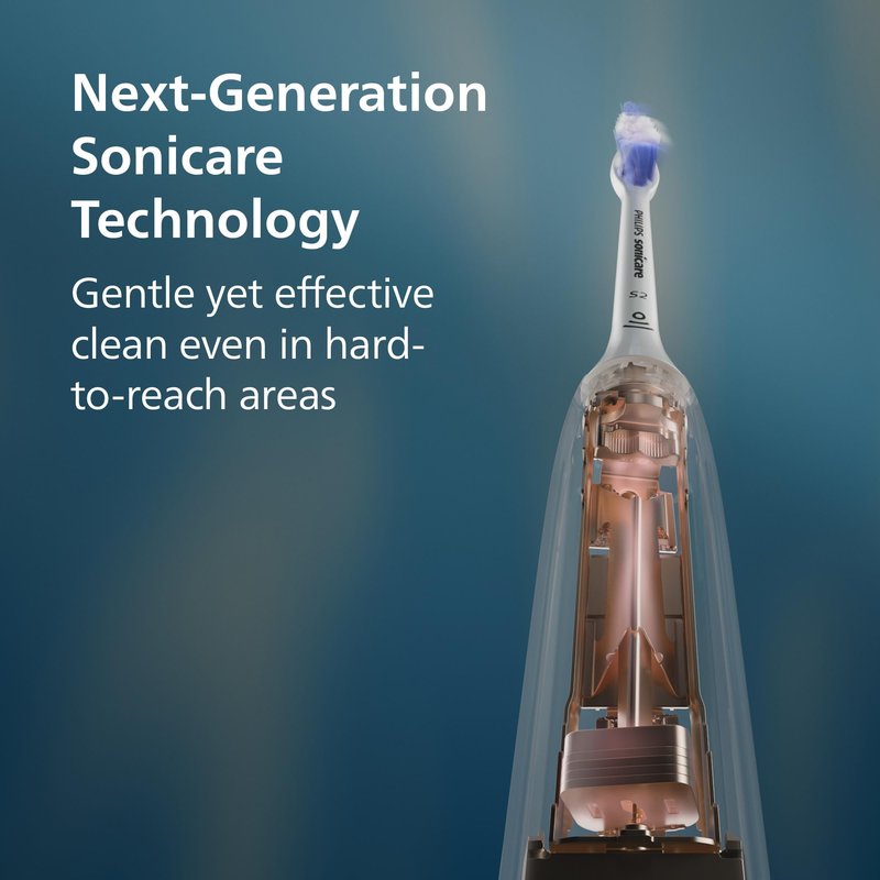 Philips Sonicare 5900 Series Electric Toothbrush, Pressure Sensor, 6 Brushing Settings, SmarTimer, BrushPacer, 21-Day Runtime, Gentle Professional-Clean Feel, for Sensitive Gums, Navy, HX7133/02