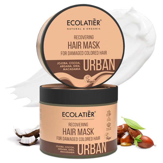 Recovering Hair Mask for Damaged & Colored Hair - Deep Conditioning Treatment with Argan Oil For Hair & Shea Butter, Hydrating & Restorative Care, Vegan, 97.2% Natural Ingredients, 13.5 Fl Oz