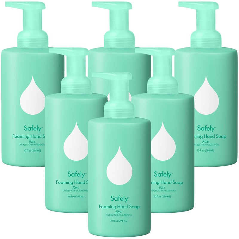 Safely Foaming Hand Soap – Rise 6-Pack, Moisturizing Liquid Hand Soap With Coconut Conditioning, Leaves Skin Soft And Smooth, Removes Dirt, Grease, and Impurities, 10 Fl Oz Each