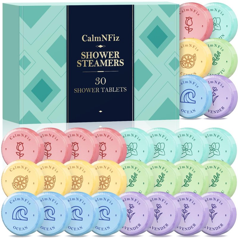 30 Pack Shower Steamers for Women Gift Set, Shower Bath Bombs with 6 Scents, Self Care Gifts for Wife, Easter Basket Stuffers for Women, Fathers Day, Mothers Day and Birthday Gift Ideas