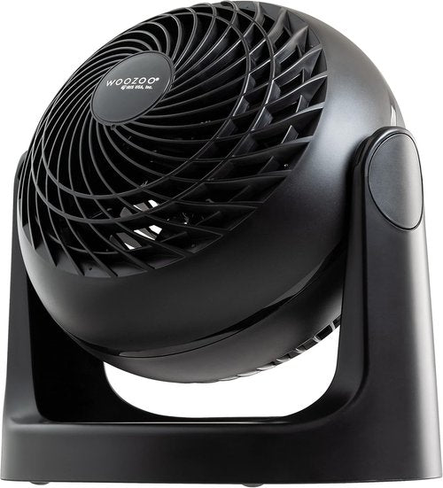 IRIS USA WOOZOO Desk Fan - Quiet Air Circulator with 3 Speeds & 360° Tilt | 52ft Air Distance, Black