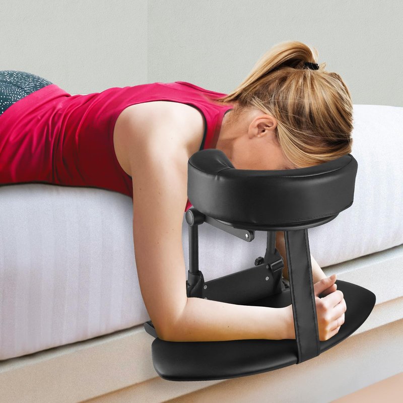 EBANKU Massage Face Cradle Cushion for Massage Tables, Massage Universal Crescent Headrest Face Rest Cushion/face Pillow for Massage Table-Beige
