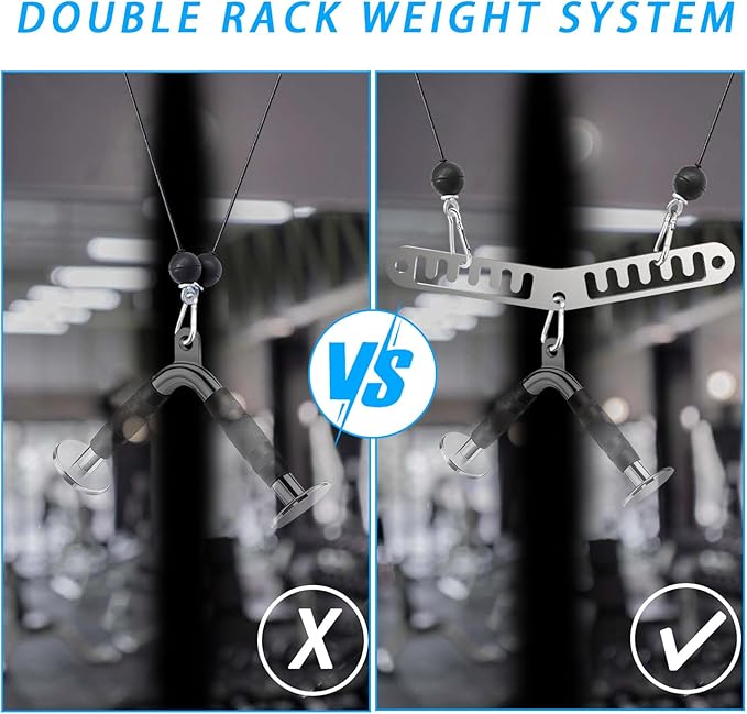 Lights Mountain Adjustable Double to Single Pulley Adapter Plate – Multi-Slot Stainless Steel Cable Machine Connector with 3 Carabiners for LAT Pulldown, Biceps, Triceps & Functional Fitness