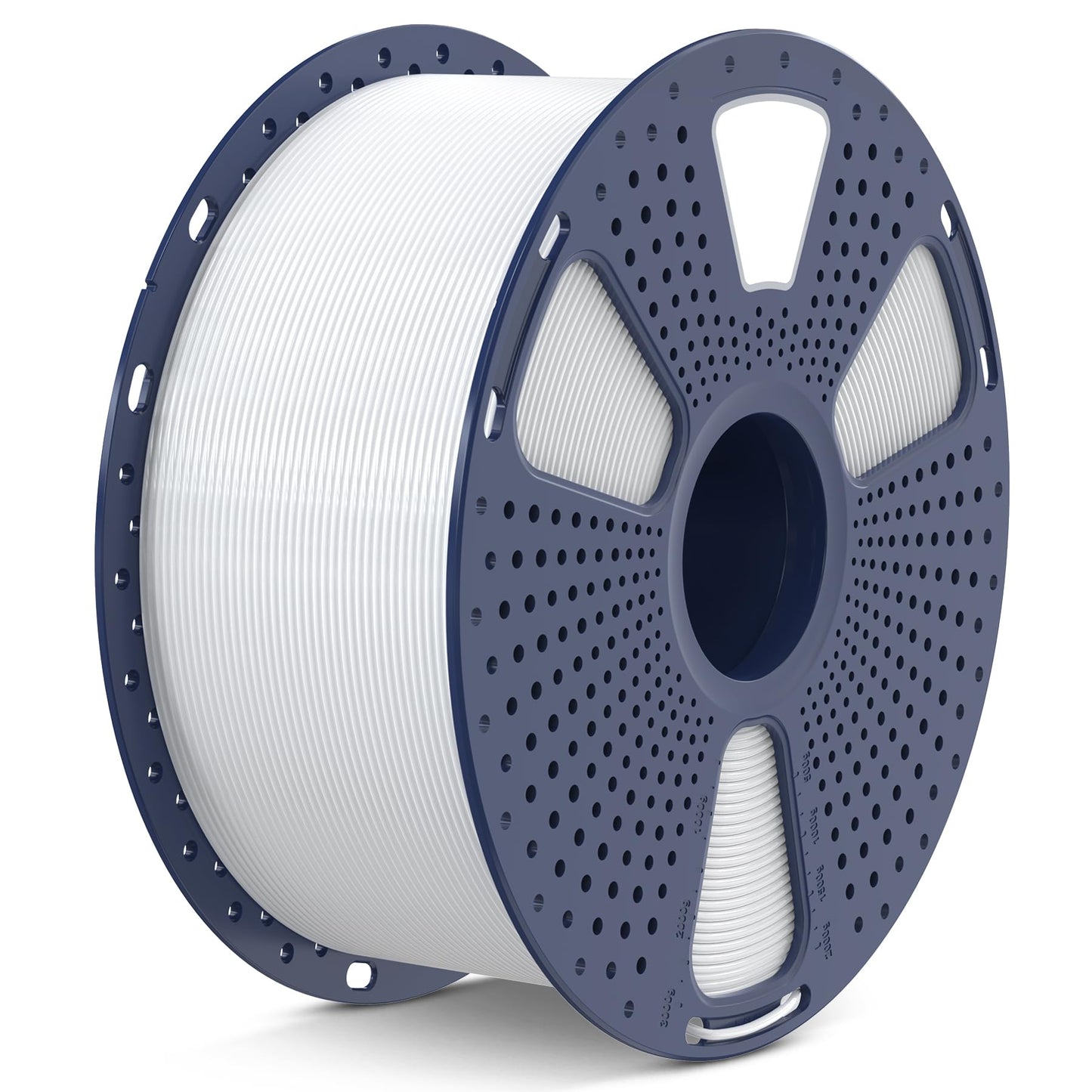 SUNLU Large Spool 3KG PETG Filament, 3D Printer Filament PETG 1.75mm, Less Stringing Good Layer Adhesion High Toughness, Big Roll Filament, 3kg Spool(6.6 lbs), White