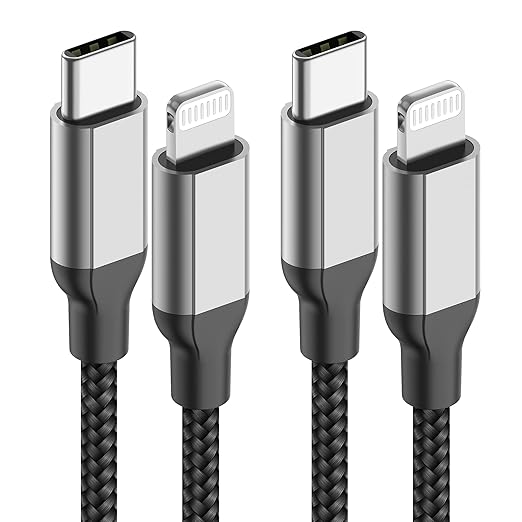 Acecene 2Pack MFi Certified 3ft USB-C to Lightning Cable - Fast Charging for iPhone 14-8, iPad