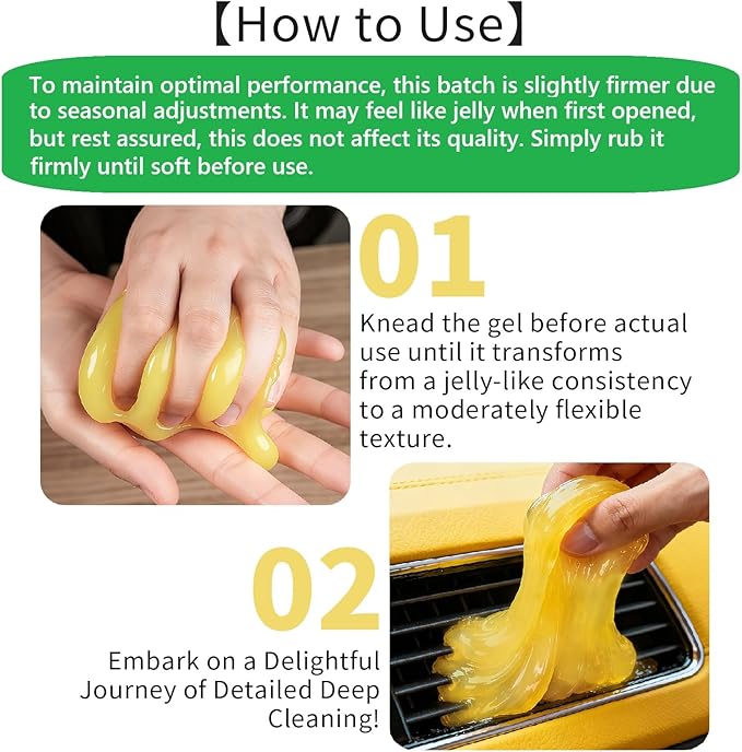 ASFSKY Car Cleaning Gel (Red,watermelon) Cleaning Putty Universal Dust Cleaning Car Interior Cleaner Keyboard Dust Remover Car Slime Gifts for Men Women girl（1 pack）