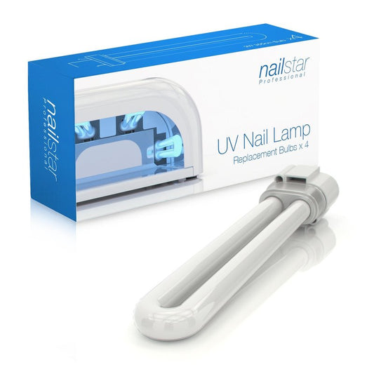 nailstar Replacement 9W U-Shaped 365nm Bulbs UV Nail Lamp Dryer - 4 Pack