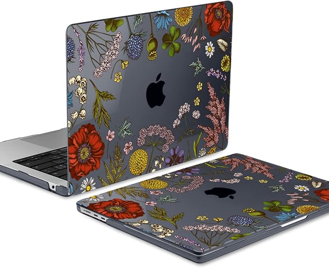 MEEgoodo Case for M5/M4/M3/M2 MacBook Air 13.6 inch 2026 2025 2024 2022, Fit Model A3449/A3240/A3113/A2681, Case Compatible with MacBook Air 13 inch, Clover