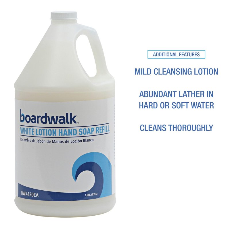 Boardwalk BWK420CT Mild Cleansing Lotion Soap, Floral Scent, Liquid, 1gal Bottle (Case of 4)