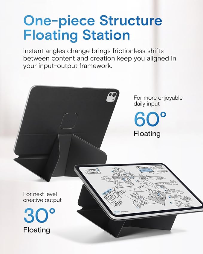 MOFT Dynamic Folio Case for iPad Pro 11" (4th 2022 | 3rd 2021 | 2nd 2020), Slim Magnetic Stand Case with 20+ Viewing Angles, Auto Wake/Sleep,Jet Black
