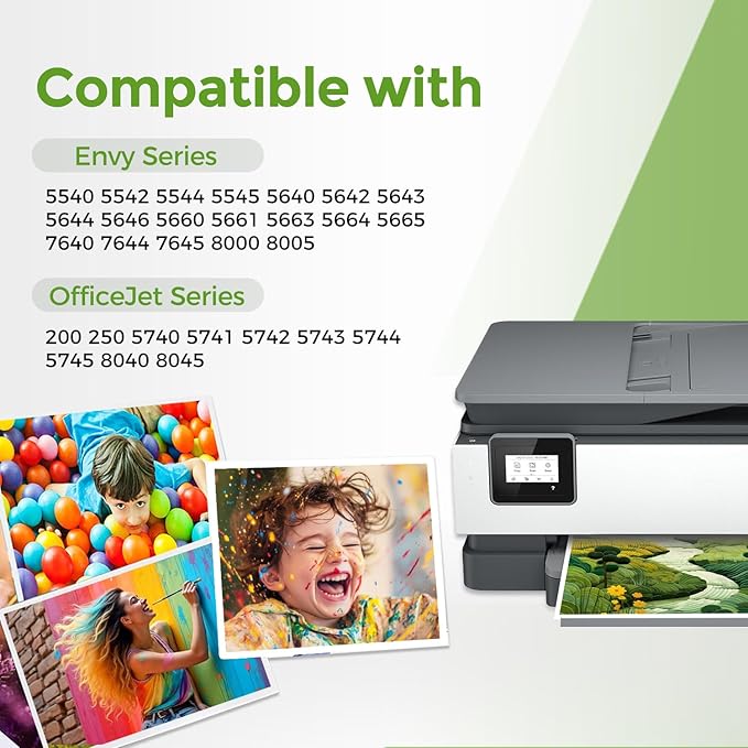 62xl Ink Cartridges Replacement for HP Ink 62 XL HP62XL HP62 Black Color Combo Pack for Envy 5660 7640 7645 5540 5542 5549 5642 5660 5663 7644 5661 5662 OfficeJet 5745 5740 5741 5742 200 250 (2 Pack)