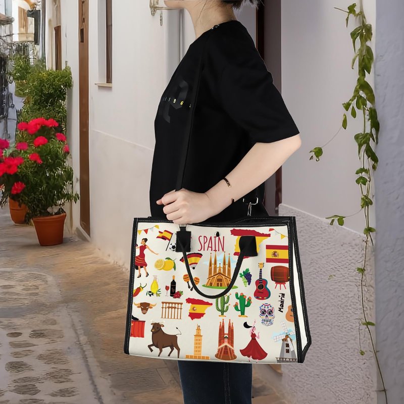 WZMPA Spain Travel Bag - Souvenir Gift Vacation Makeup Zipper Pouch Bag For Trip