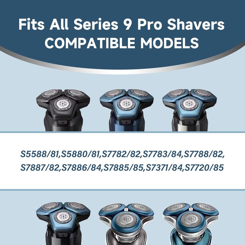 6P SH71/52 Replacement Head Compatible with Series 7000 and 5000 ，Upgraded SH71/52 Compatibility Double Blades for 7000 Replacement Heads.