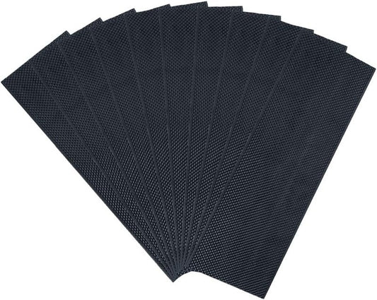 BeeCastle Beehive Frame Foundation Sheets - 10pcs Black Beeswax Coated, 5-5/8-Inch Medium Size