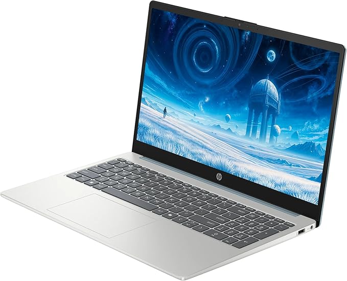 HP 15.6" FHD Touchscreen Laptop, 8GB RAM, 512GB Storage (256GB SSD+256GB Docking Station Set), Intel Core i3-N305 (8-Core), Windows 11 with Copilot AI, SageNova Earphones, Moonlight Blue