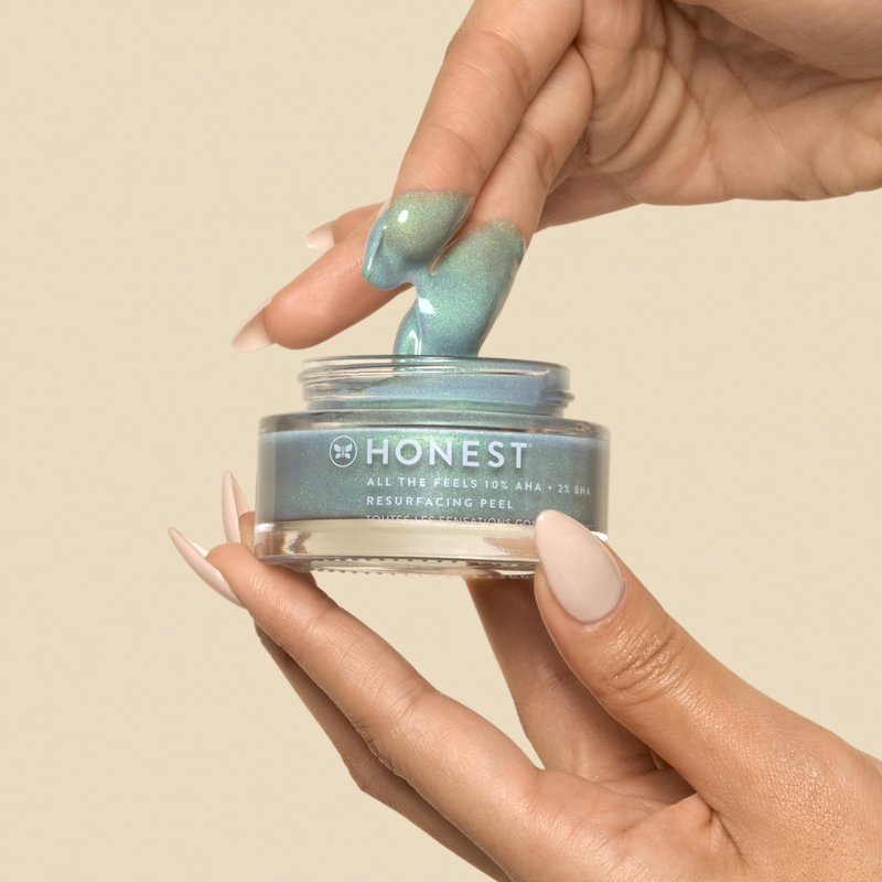 Honest Beauty All the Feels Resurfacing Peel | 10% AHA + 2% BHA | Deeply Exfoliates + Renews Skin | Vegan + Cruelty Free | 1.7 oz