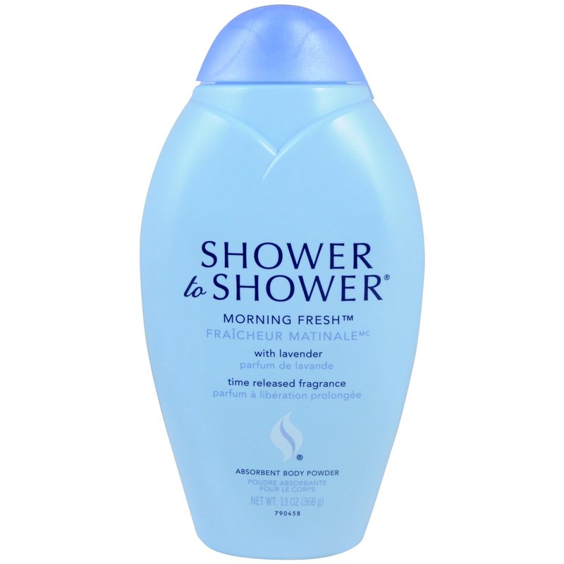 Shower to Shower Morning Fresh Body Powder with Lavender for Men & Women, Talc Free, Sweat Absorbing, Prevents Chafing & Odor, Deodorizing - 13 Ounce (Pack of 4)
