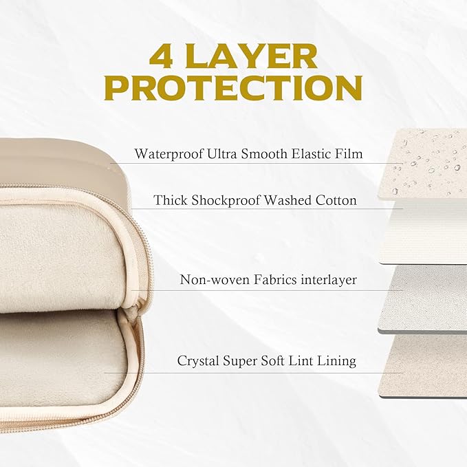 Bagasin Laptop Sleeve Bag, 13 13.3 Inch Laptop Sleeve Protective Sleeve for MacBook Air Pro M2/M1, MacBook Pro 14, iPad Pro 12.9, HP, Dell, Lenovo, Asus Notebook