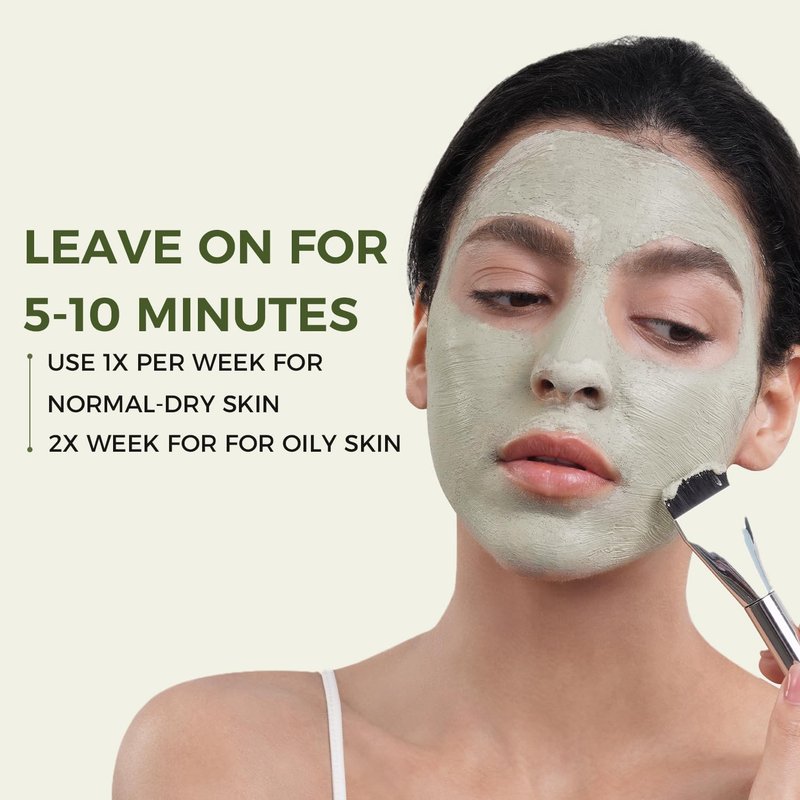 CHANDO HIMALAYA Purifying Green Tea Mask(2Pack), Natural Facial Clay Mask Deep Pore Cleansing with Green Tea Extract and Portulaca Extract, for Clogged Pores, Detoxifies & Balance Oil, 7 fl.oz