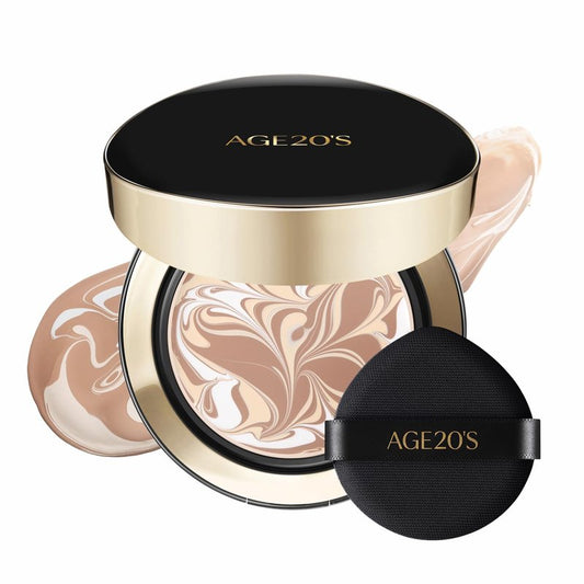 AGE20'S Signature Essence Pact - Korean Cushion Foundation | 23W Beige, Dewy Finish, SPF 50+
