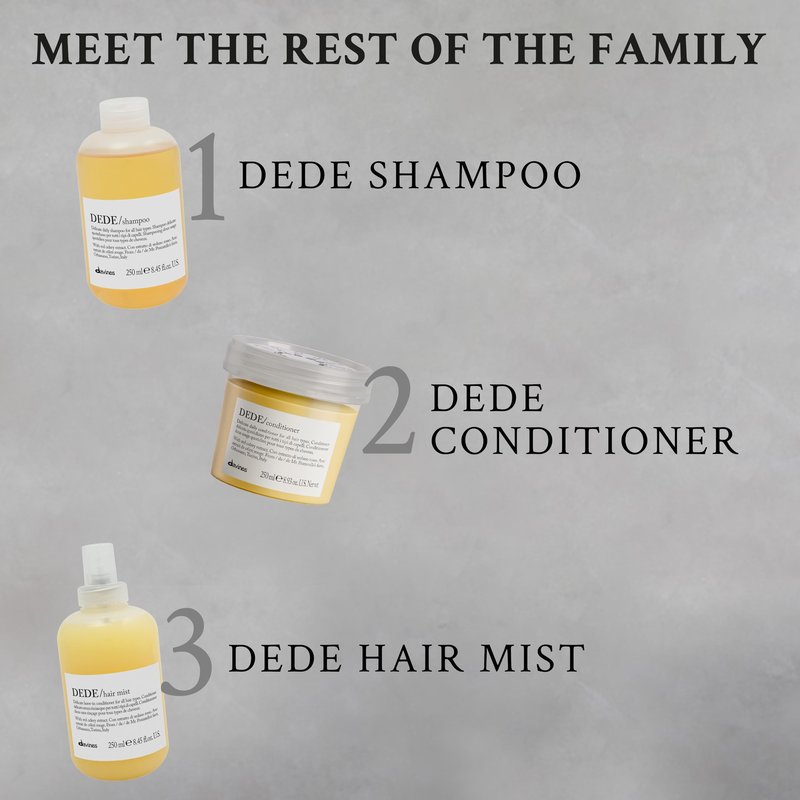 Davines DEDE Conditioner, Daily Lightweight Moisturizing Formula for Medium Fine & Fine Hair - Gentle Mineral-Rich Detangler to Soften & Untangle with Red Celery Extract, Weightless, 8.45 Fl Oz